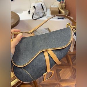 DIOR 2000s Denim Saddle Bag